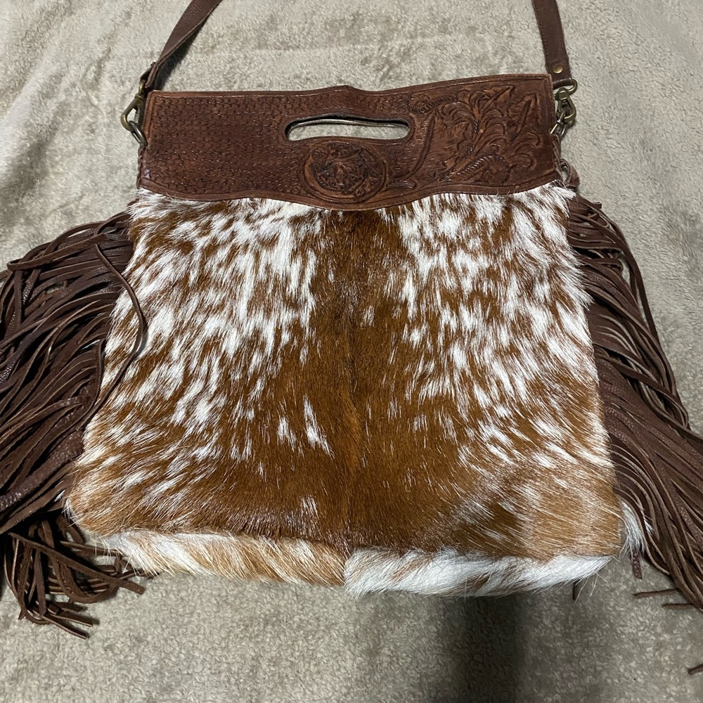 Montana West Fur and Leather Bag